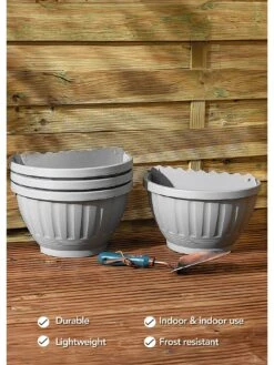 Wham Set Of 4 H184 Etruscan 30cm Wall Basket -FurniHaven Shop UT8D6 SQ2 0000000005 GREY SLd