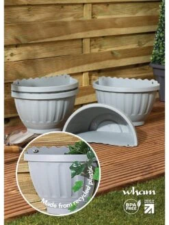 Wham Set Of 4 H184 Etruscan 30cm Wall Basket -FurniHaven Shop UT8D6 SQ3 0000000005 GREY SLd1