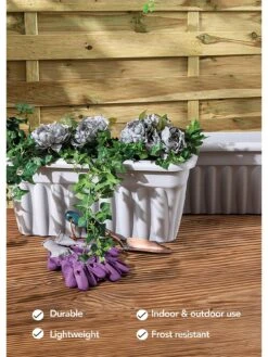 Wham Set Of 2 Vista 60cm Trough Upcycle -FurniHaven Shop UT8D7 SQ2 0000000005 GREY SLd