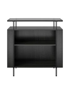 Queer Eye Wainwright Bar Cabinet -FurniHaven Shop UTFC9 SQ4 0000014812 BLACK OAK SLd1