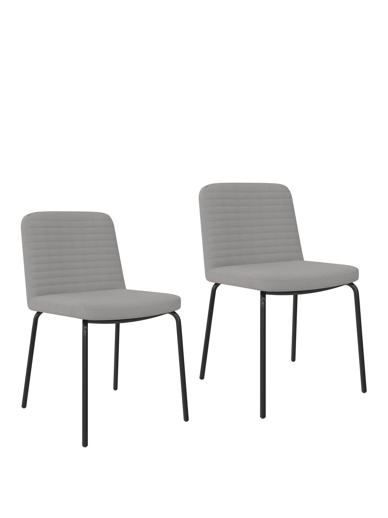 Queer Eye Corey Pair Of Dining Chairs - Grey 4 Queer Eye Corey Pair Of Dining Chairs - Grey - Image 2