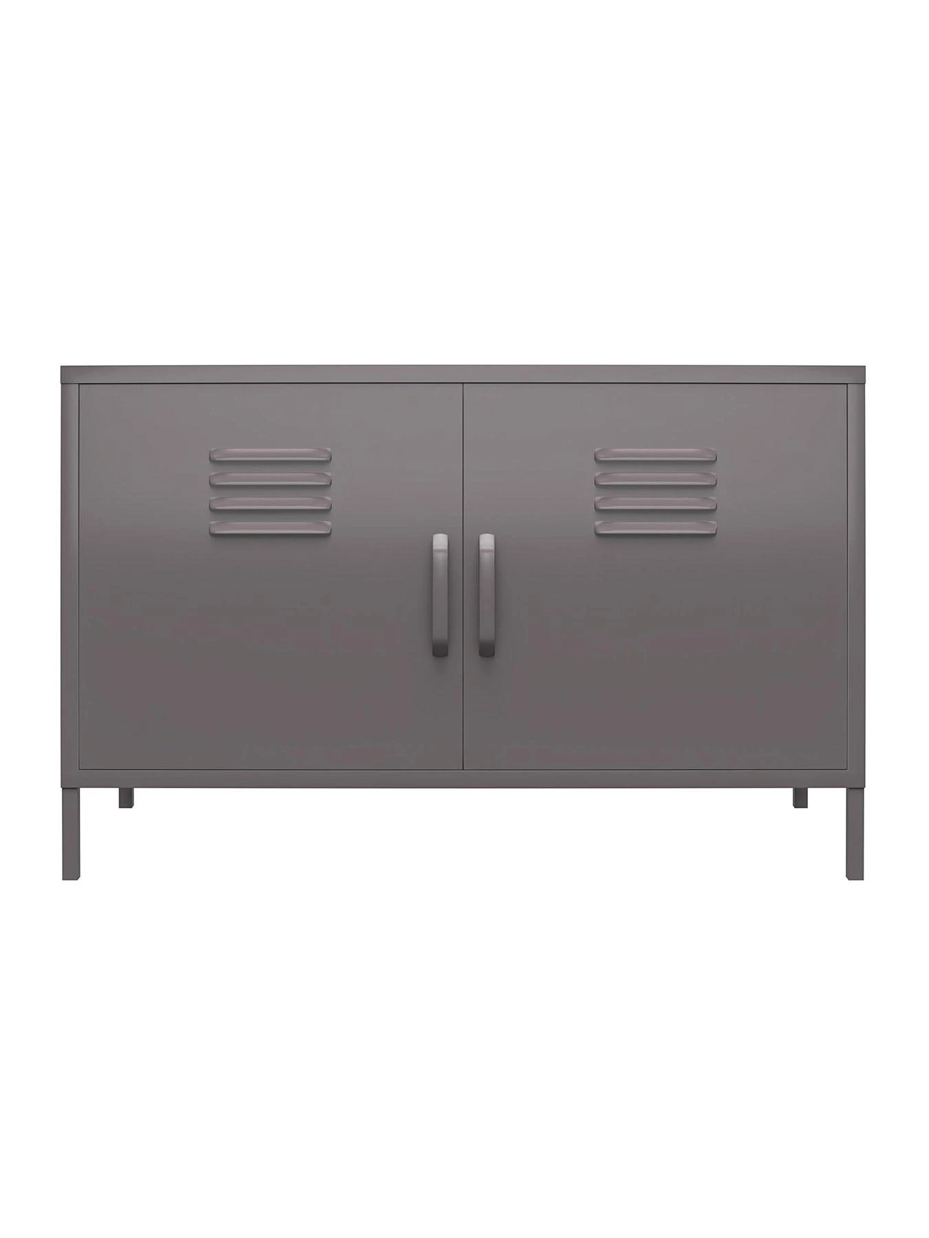 Queer Eye Bradford 2 Door Metal Accent Cabinet - Grey 5 Queer Eye Bradford 2 Door Metal Accent Cabinet - Grey - Image 3