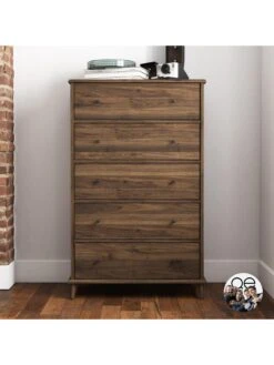 Queer Eye Farnsworth 5 Drawer Chest -FurniHaven Shop UTFDP SQ2 0000000007 WALNUT RSr