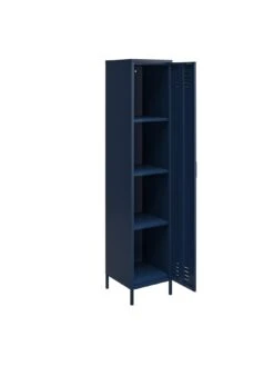 Queer Eye Bradford Single Metal Storage Cabinet - Navy -FurniHaven Shop UTFFG SQ3 0000000048 NAVY SLd
