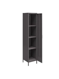 Queer Eye Bradford Single Metal Storage Cabinet - Grey -FurniHaven Shop UTFFK SQ3 0000000005 GREY SLd
