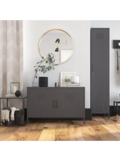 Queer Eye Bradford Single Metal Storage Cabinet - Grey -FurniHaven Shop UTFFK SQ4 0000000005 GREY SLd1