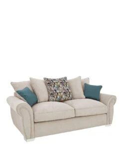 Very Home Flair Fabric 3 Seater Sofa 9 Very Home Flair Fabric 3 Seater Sofa -FurniHaven Shop UUTNT SQ4 0000000035 SILVER SLa