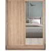 Very Home Camberley 2 Door Mirrored Sliding Wardrobe -FurniHaven Shop UVDAL SQ2 0000000214 LIGHT OAK SLf
