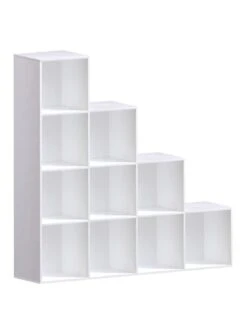 Vida Designs Durham 10 Cube Staircase Storage Unit - White -FurniHaven Shop UVJ5L SQ2 0000000013 WHITE SLf