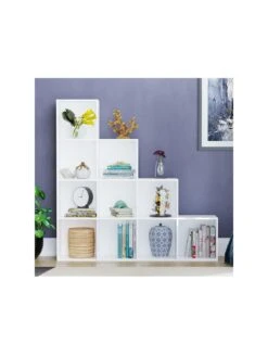 Vida Designs Durham 10 Cube Staircase Storage Unit - White -FurniHaven Shop UVJ5L SQ3 0000000013 WHITE SLa