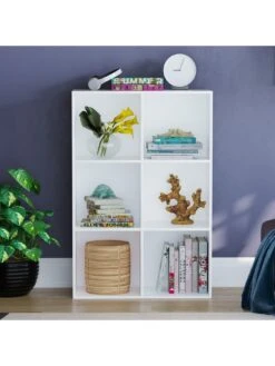 Vida Designs Durham 2 x 3 Cube Storage Unit - White -FurniHaven Shop UVJ5W SQ6 0000000013 WHITE SLd2