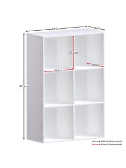 Vida Designs Durham 2 x 3 Cube Storage Unit - White -FurniHaven Shop UVJ5W SQ7 0000000013 WHITE DGy