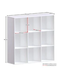 Vida Designs Durham 3 X 3 Cube Storage Unit - White -FurniHaven Shop UVJ64 SQ7 0000000013 WHITE DGy