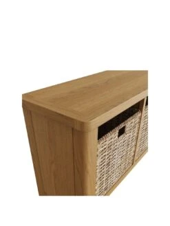 K-Interiors Shelton Ready Assembled Solid Wood Hall Bench -FurniHaven Shop UW56M SQ3 0000000138 RUSTIC OAK SLa