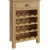 K-Interiors Shelton Ready Assembled Solid Wood Wine Cabinet -FurniHaven Shop UW56Q SQ1 0000000138 RUSTIC OAK SLf
