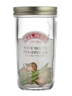 KILNER Set Of 3 0.5-Litre Screw Top Widemouth Preserve Jars -FurniHaven Shop UWVE3 SQ2 0000000647 CLEAR SLd