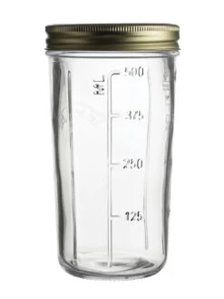 KILNER Set Of 3 0.5-Litre Screw Top Widemouth Preserve Jars -FurniHaven Shop UWVE3 SQ3 0000000647 CLEAR SLd1