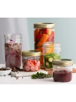 KILNER Set Of 3 0.5-Litre Screw Top Widemouth Preserve Jars -FurniHaven Shop UWVE3 SQ5 0000000647 CLEAR SLd3