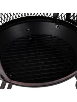 Fire Vida Black And Gold Steel Chimenea -FurniHaven Shop UX56W SQ3 0000000099 N A SLd1