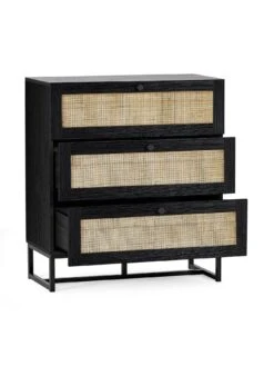 Julian Bowen Padstow 3 Drawer Chest -FurniHaven Shop UX5CY SQ4 0000000004 BLACK SLd