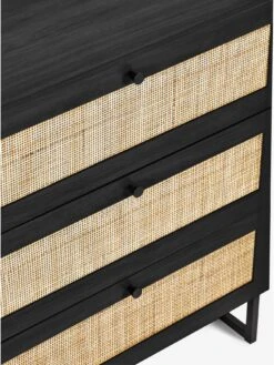Julian Bowen Padstow 3 Drawer Chest -FurniHaven Shop UX5CY SQ5 0000000004 BLACK SLd1
