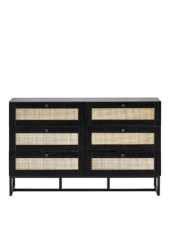 Julian Bowen Padstow 6 Drawer Chest -FurniHaven Shop UX5CZ SQ2 0000000004 BLACK SLf
