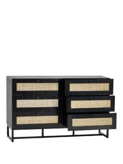 Julian Bowen Padstow 6 Drawer Chest -FurniHaven Shop UX5CZ SQ3 0000000004 BLACK SLa