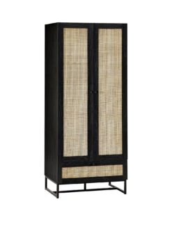 Julian Bowen Padstow 1 Drawer, 2 Door Wardrobe -FurniHaven Shop UX5D2 SQ3 0000000004 BLACK SLa