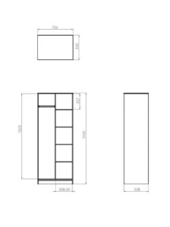 SWIFT Cube Ready Assembled Open Shelf Unit - Grey - FSC® Certified -FurniHaven Shop UY6AZ SQ7 0000000005 GREY DGy
