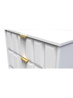 SWIFT Cube Ready Assembled 3 Drawer Midi Sideboard - White - FSC® Certified -FurniHaven Shop UY6B8 SQ4 0000000013 WHITE SLd