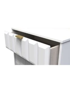 SWIFT Cube Ready Assembled 3 Drawer Midi Sideboard - White - FSC® Certified -FurniHaven Shop UY6B8 SQ5 0000000013 WHITE SLd1