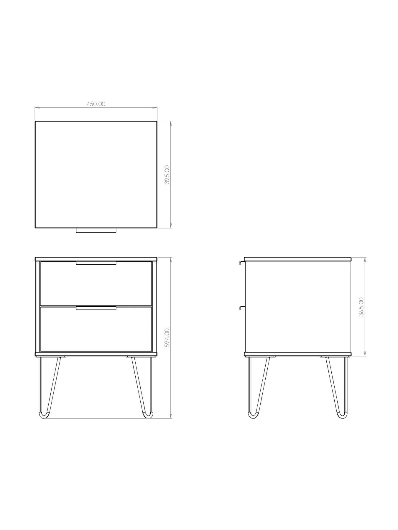SWIFT Cube Ready Assembled 2 Drawer Bedside Chest - FSC® Certified 9 SWIFT Cube Ready Assembled 2 Drawer Bedside Chest - FSC® Certified - Image 7