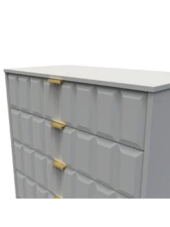 SWIFT Cube Ready Assembled 5 Drawer Chest - FSC® Certified 14 SWIFT Cube Ready Assembled 5 Drawer Chest - FSC® Certified -FurniHaven Shop UY6HR SQ5 0000000005 GREY SLd1