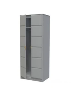 SWIFT Cube Ready Assembled 2 Door Wardrobe - FSC® Certified -FurniHaven Shop UY6HS SQ6 0000000005 GREY SLd2