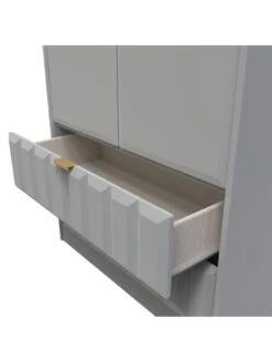 SWIFT Cube Ready Assembled 2 Door, 2 Drawer Wardrobe - FSC® Certified -FurniHaven Shop UY6HU SQ4 0000000005 GREY SLd