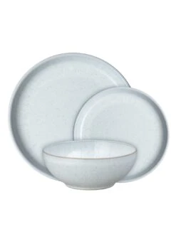 Denby White Speckle 12 Piece Dinner Set -FurniHaven Shop UYLCM SQ3 0000000013 WHITE SLd1