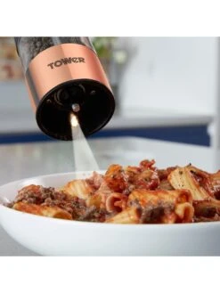 Tower Rose Gold Electric Salt And Pepper Mill Black -FurniHaven Shop V23ER SQ2 0000000004 BLACK SLd