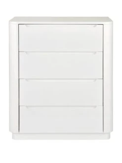 Very Home Gleam Gloss 4 Drawer Chest -FurniHaven Shop V24B2 SQ2 0000000013 WHITE SLf