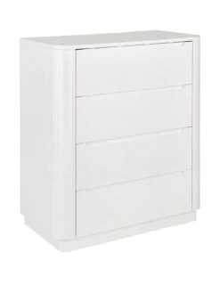 Very Home Gleam Gloss 4 Drawer Chest -FurniHaven Shop V24B2 SQ3 0000000013 WHITE SLa
