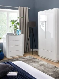 Very Home Gleam Gloss 4 Drawer Chest -FurniHaven Shop V24B2 SQ6 0000000013 WHITE SLd2