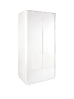Very Home Gleam Gloss 2 Door, 1 Drawer Wardrobe -FurniHaven Shop V24B4 SQ3 0000000013 WHITE SLa