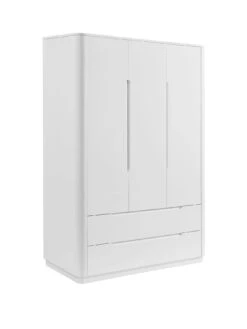 Very Home Gleam Gloss 3 Door, 2 Drawer Wardrobe -FurniHaven Shop V24B5 SQ3 0000000013 WHITE SLa