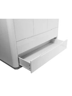 Very Home Gleam Gloss 3 Door, 2 Drawer Wardrobe -FurniHaven Shop V24B5 SQ5 0000000013 WHITE SLd1