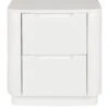Very Home Gleam Gloss 2 Drawer Bedside Chest -FurniHaven Shop V24B6 SQ2 0000000013 WHITE SLf