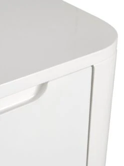 Very Home Gleam Gloss 2 Drawer Bedside Chest -FurniHaven Shop V24B6 SQ5 0000000013 WHITE SLd1