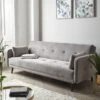 Very Home Cadiz Velvet Sofa Bed - Grey - FSC® Certified -FurniHaven Shop V2K62 SQ1 0000000005 GREY RSr