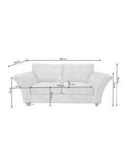 Very Home Ariel Fabric Sofa Range - Silver - FSC® Certified -FurniHaven Shop V2K73 SQ4 0000000035 SILVER SLa