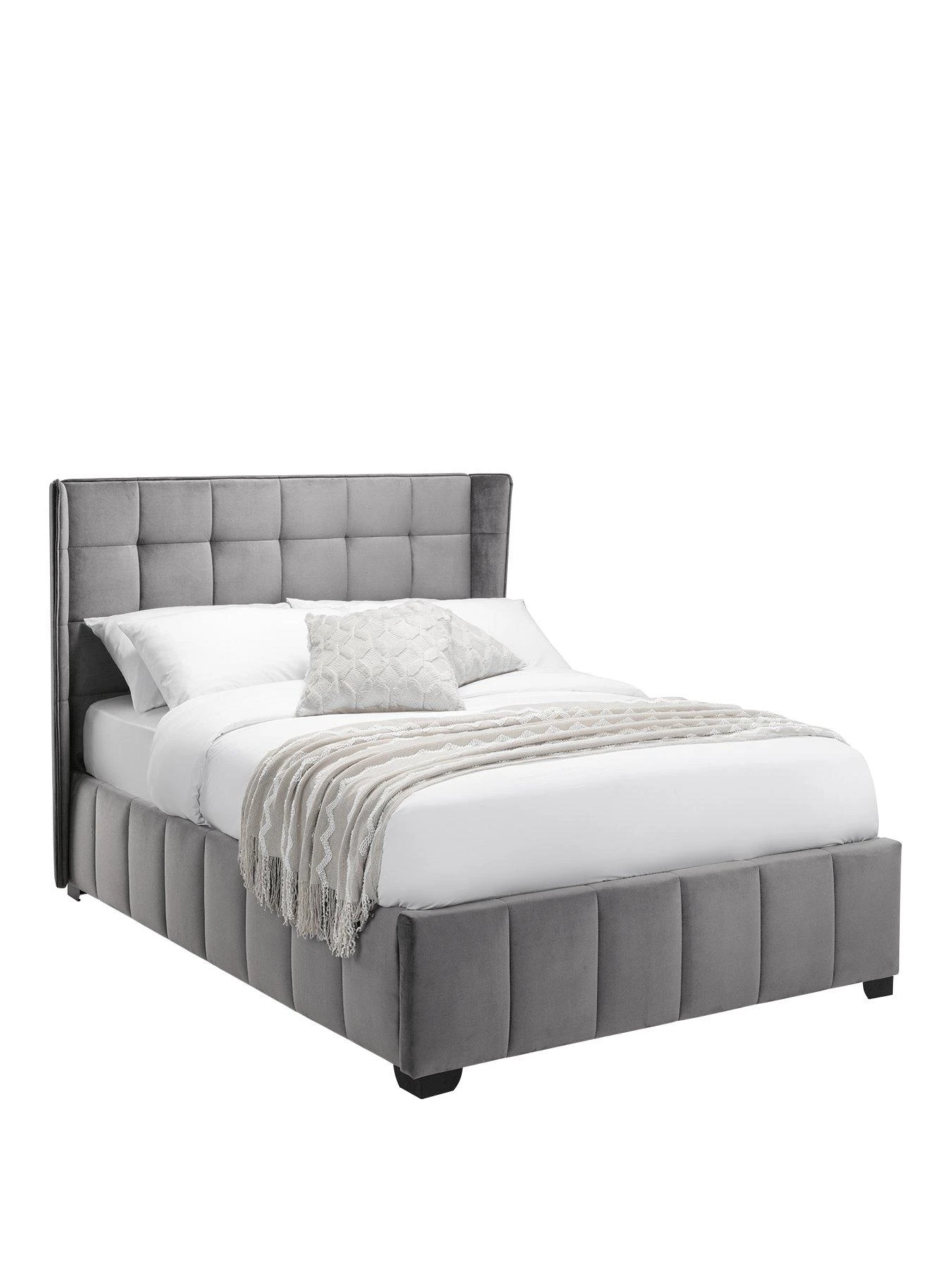 Julian Bowen Gatsby Fabric Bed - Grey 4 Julian Bowen Gatsby Fabric Bed - Grey - Image 2