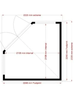 Shire 8 X 8 ft Hampton Summerhouse -FurniHaven Shop V3JV2 SQ5 0000000088 NO COLOR SLd3