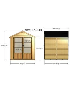 Shire 6 X 6 Oatland Summerhouse -FurniHaven Shop V3JVF SQ6 0000000088 NO COLOR SLd4
